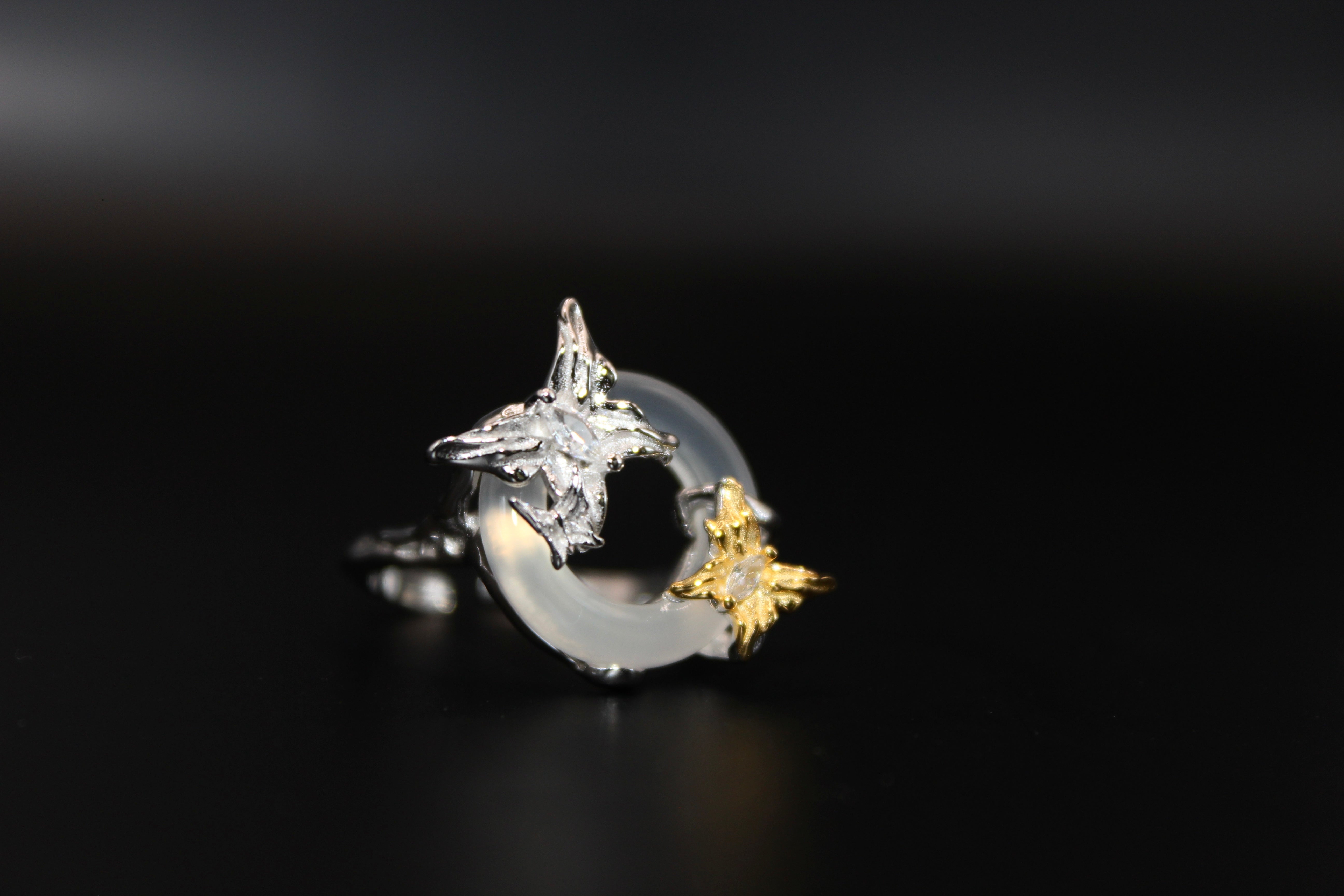 Plumeria Jade Ring