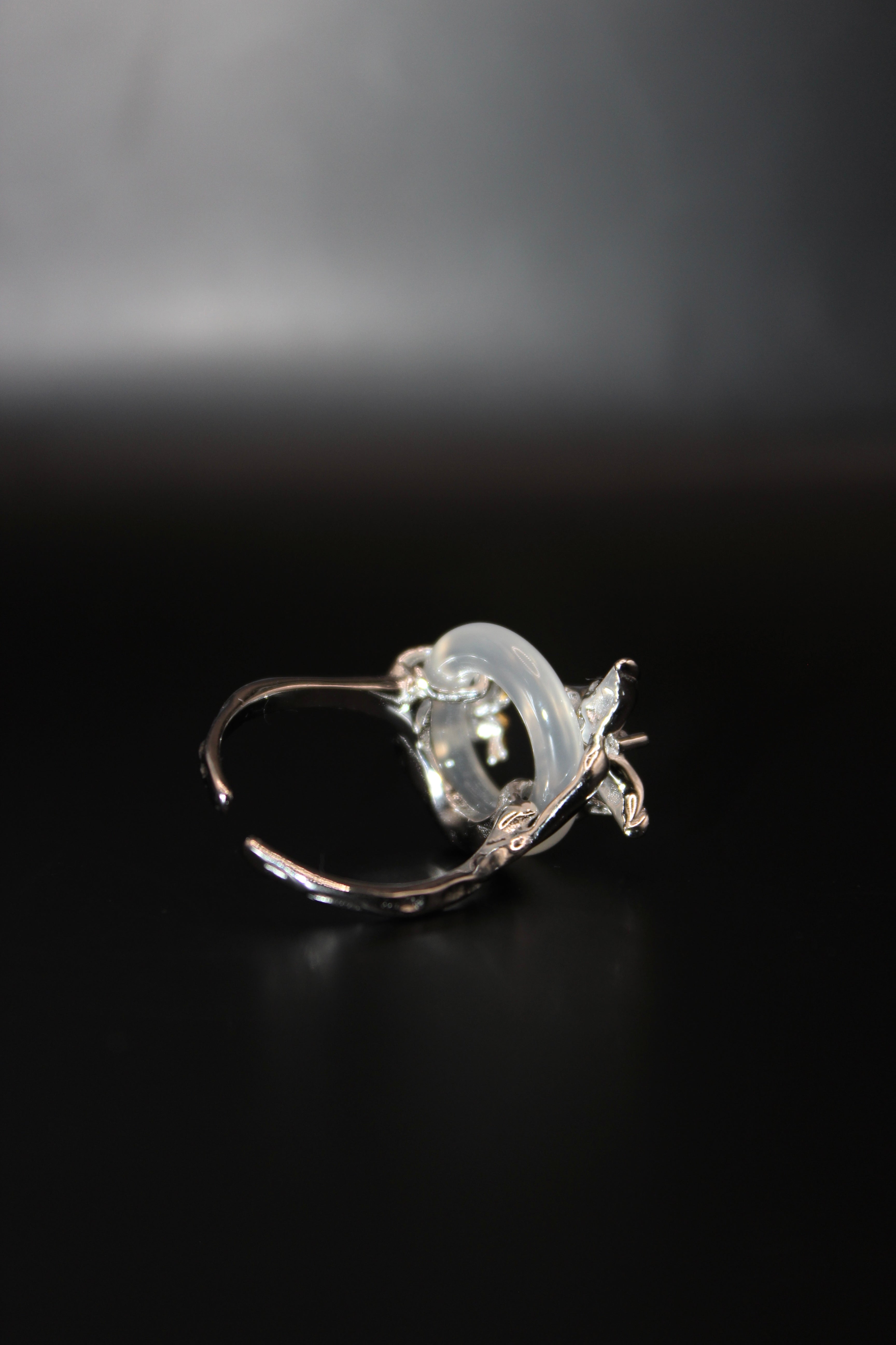 Plumeria Jade Ring