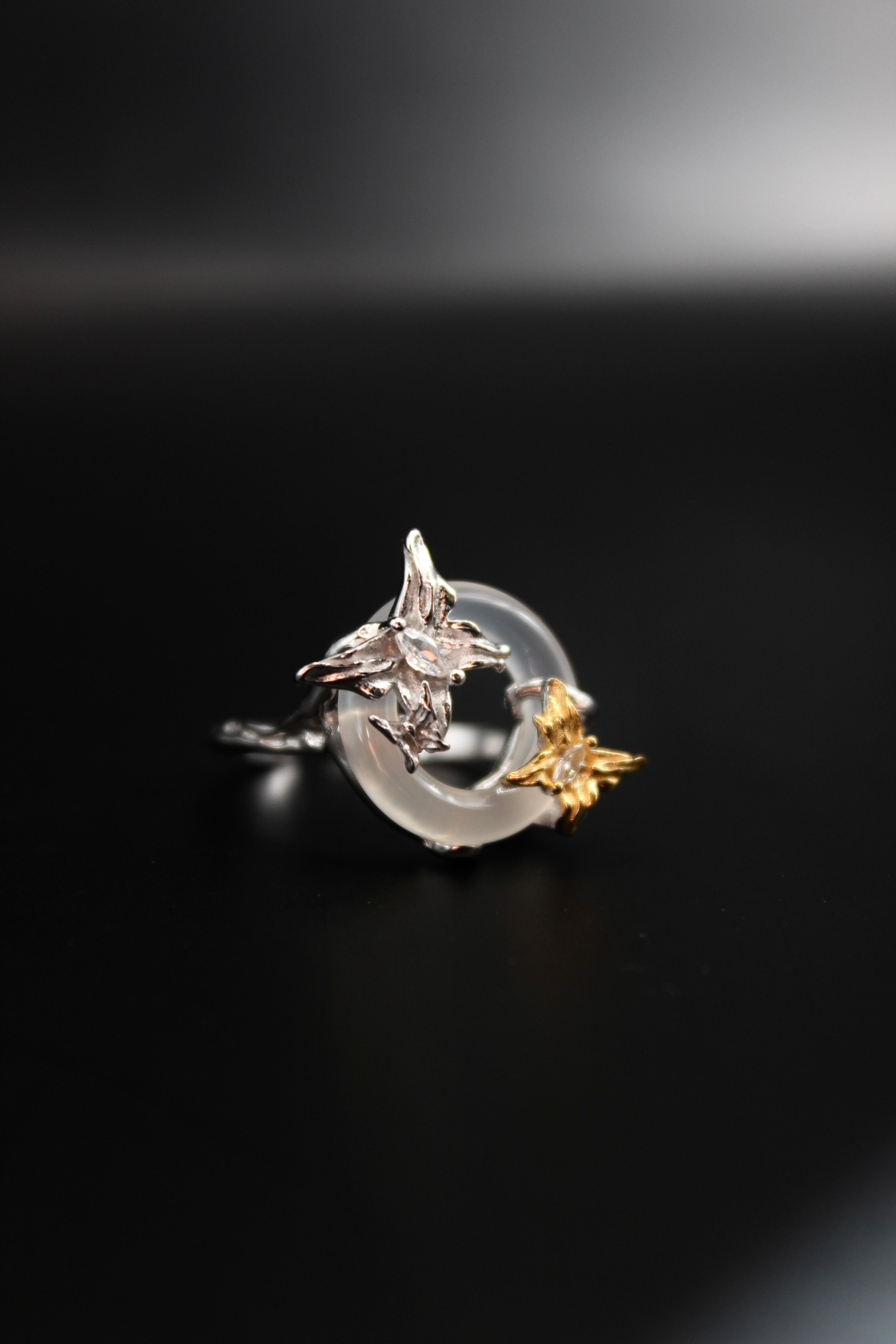 Plumeria Jade Ring