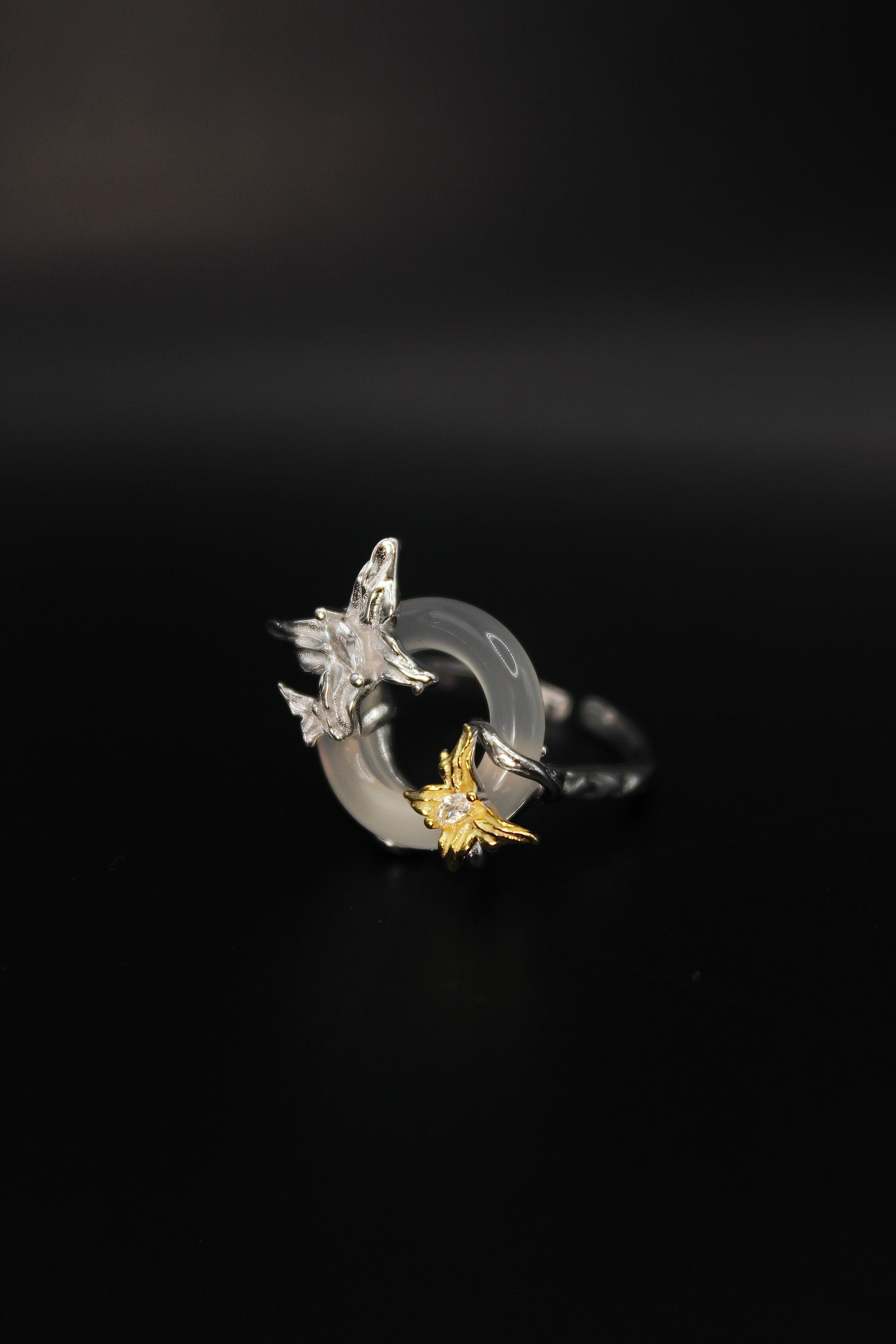 Plumeria Jade Ring