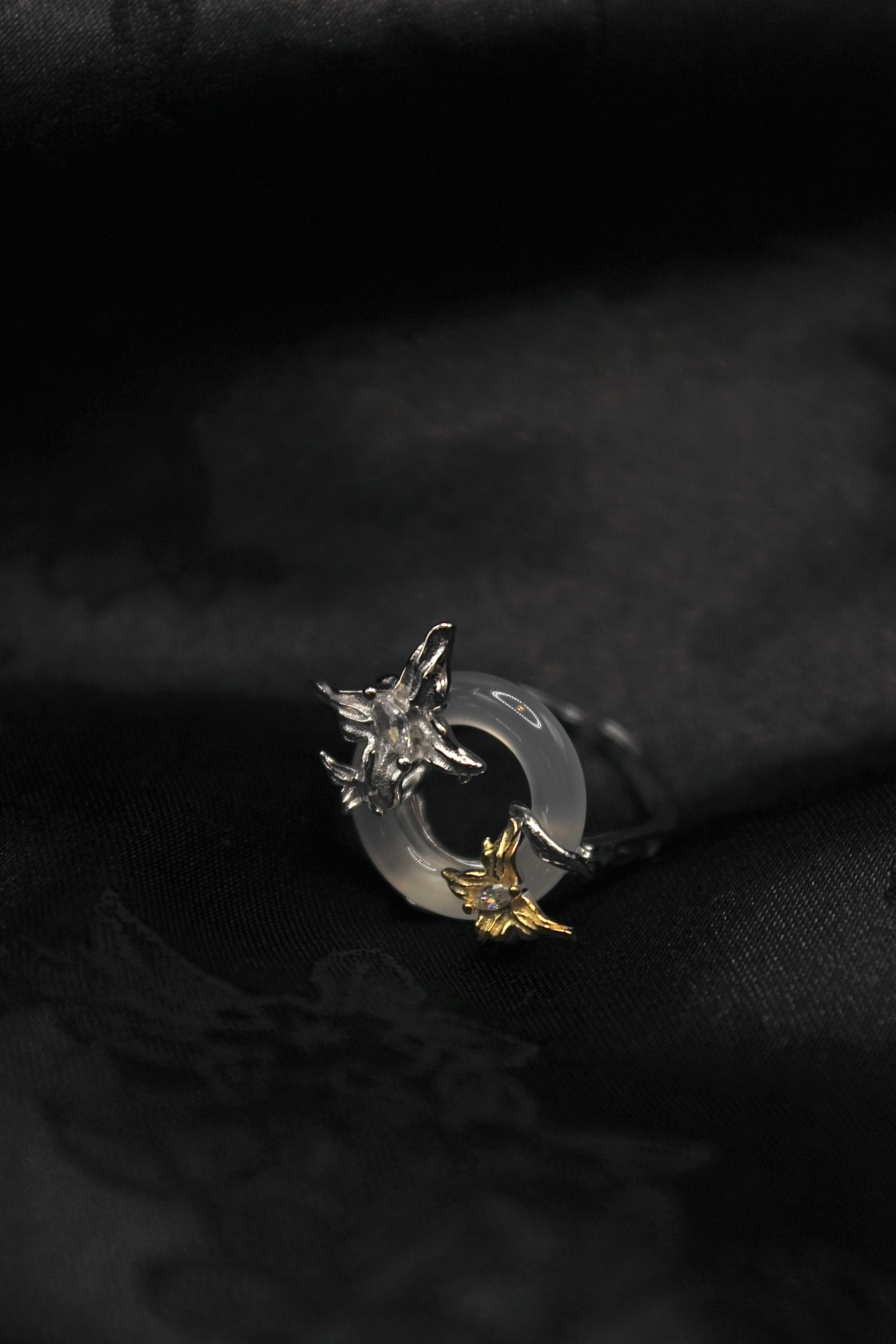 Plumeria Jade Ring