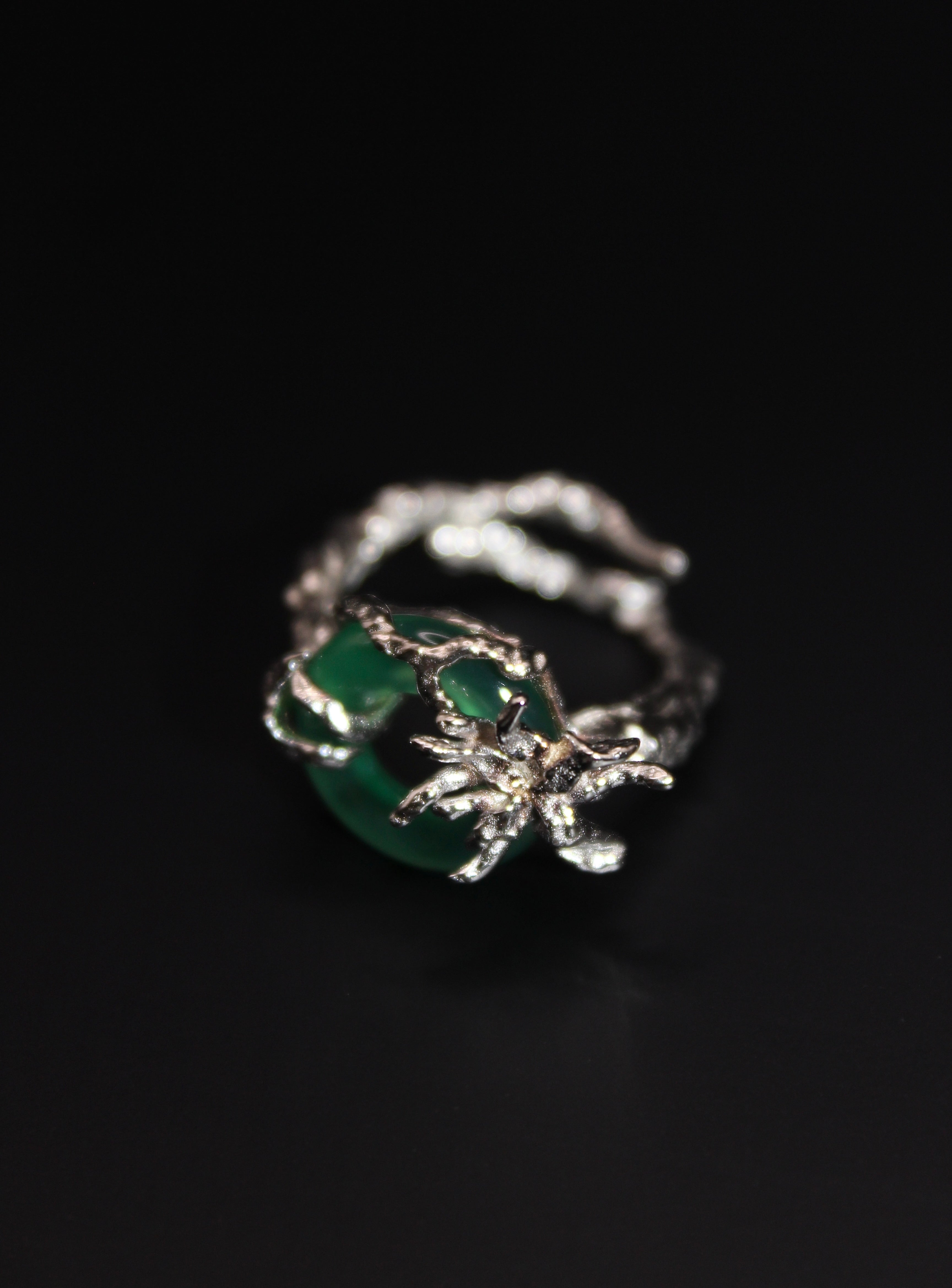 Aconitine Ring - Green Jade