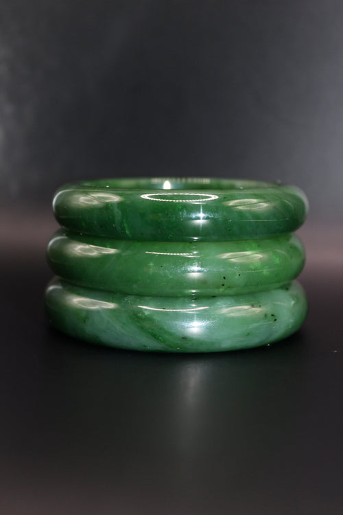 Thick Green Jade Bangle