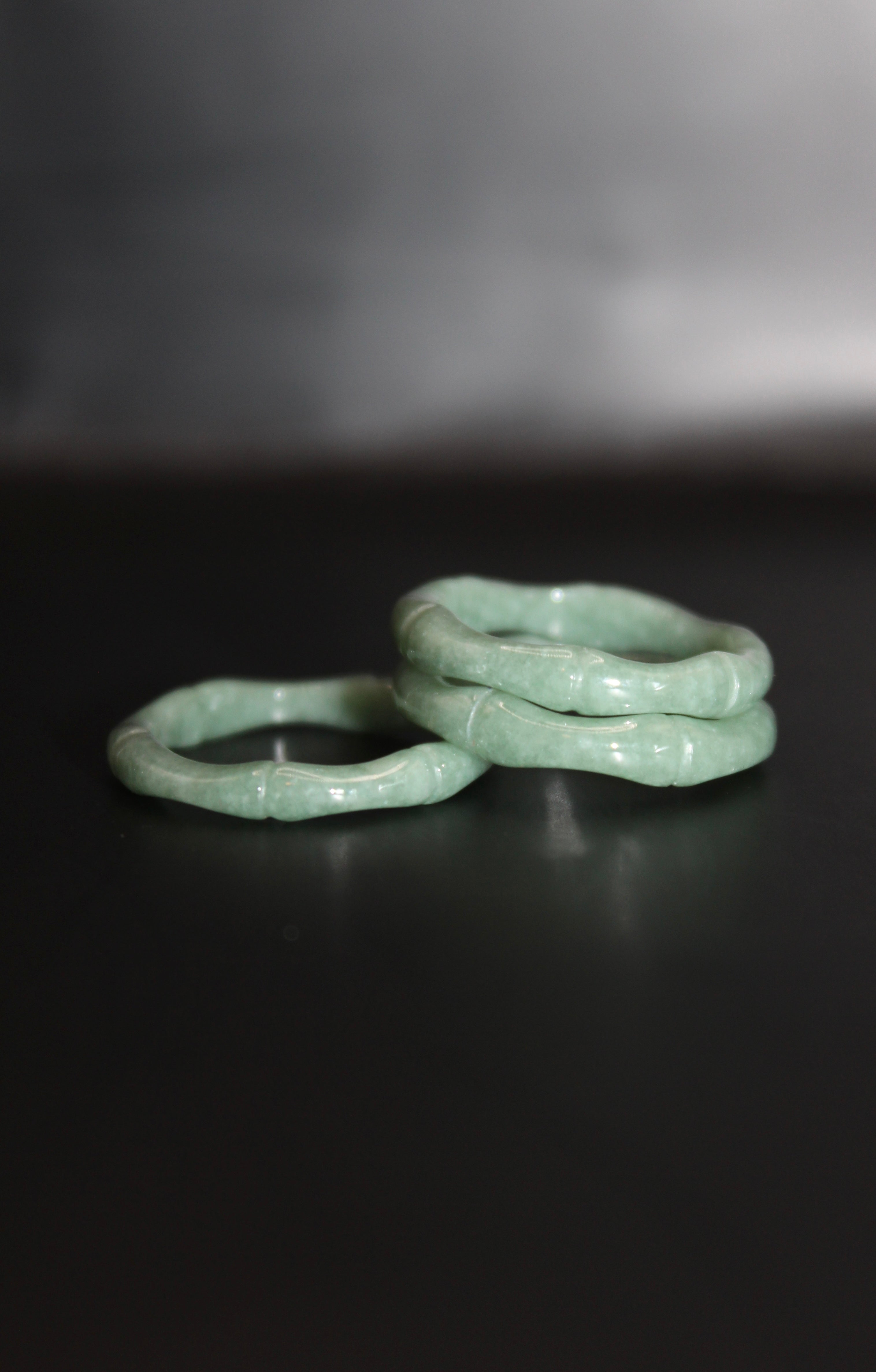 Bamboo Textured Jade Ring