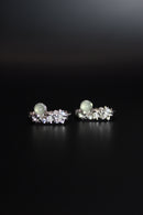 Flower Bed Jade Earrings