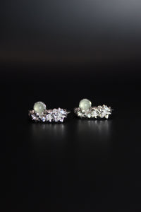 Flower Bed Jade Earrings