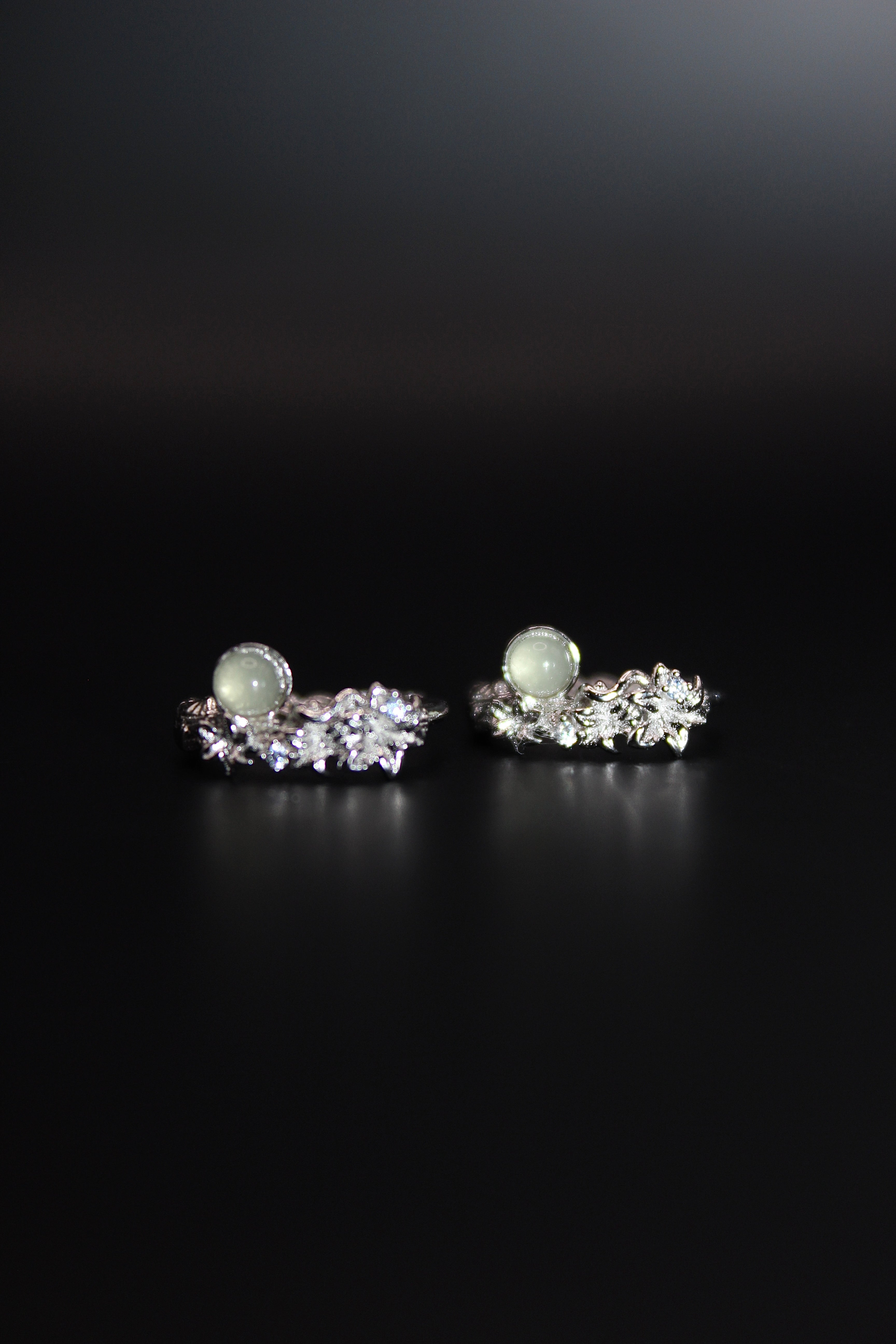Flower Bed Jade Earrings