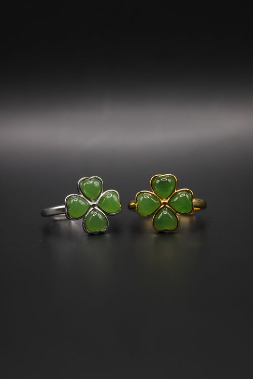 Clover Jade Ring
