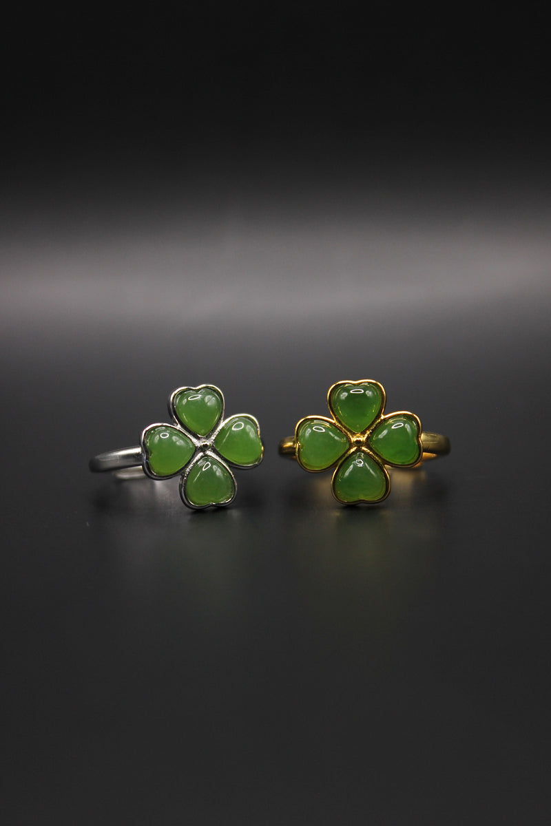 Clover Jade Ring