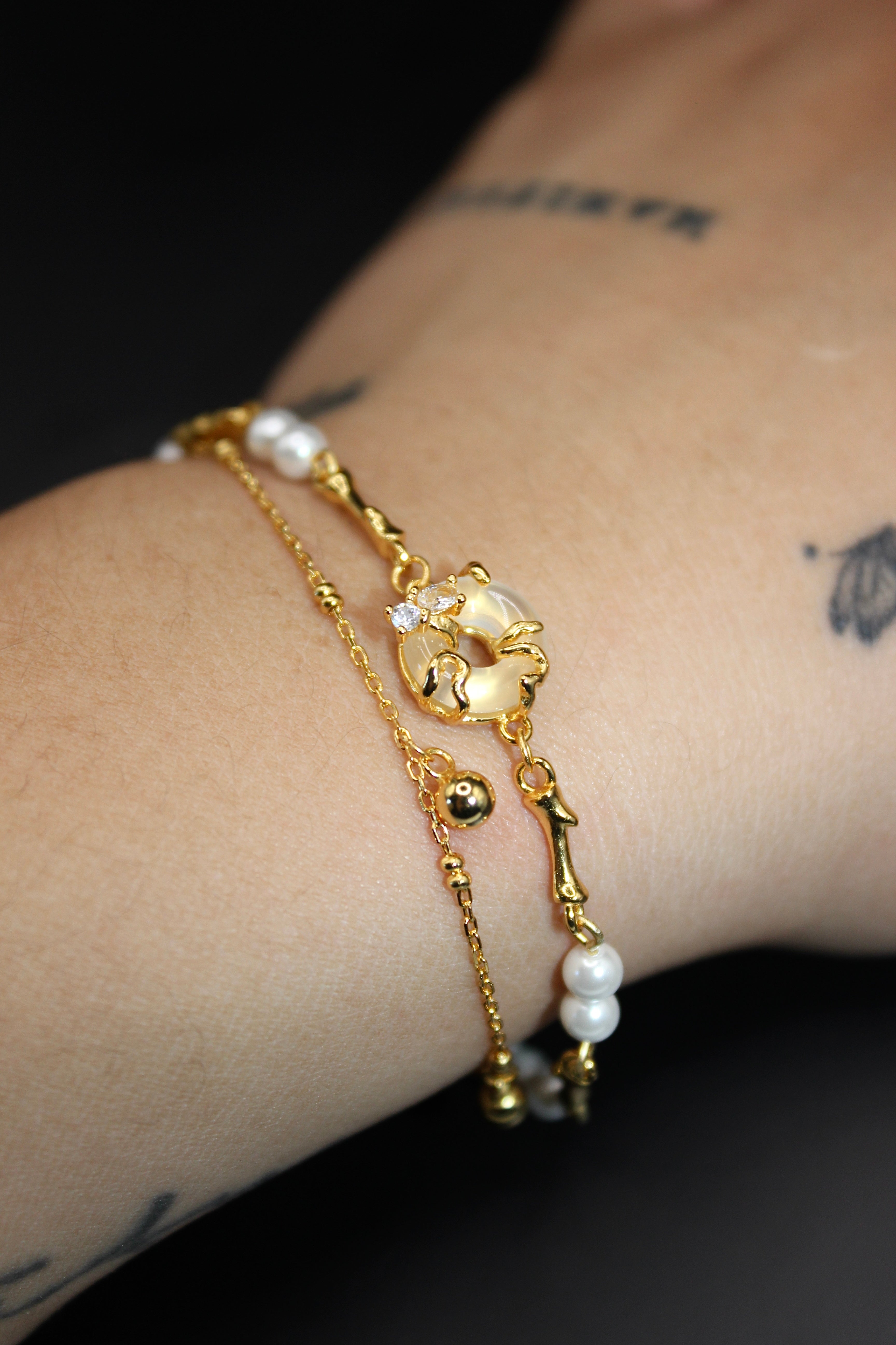 Lonomia Caterpillar Jade Bracelet