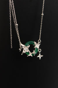 Lantana Camara Jade Necklace - Green Jade