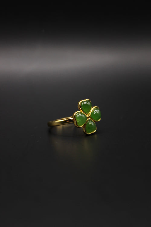 Clover Jade Ring