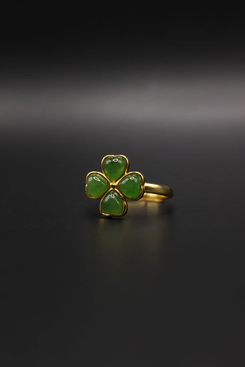 Clover Jade Ring