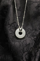 Double Ring Jade Donut Necklace