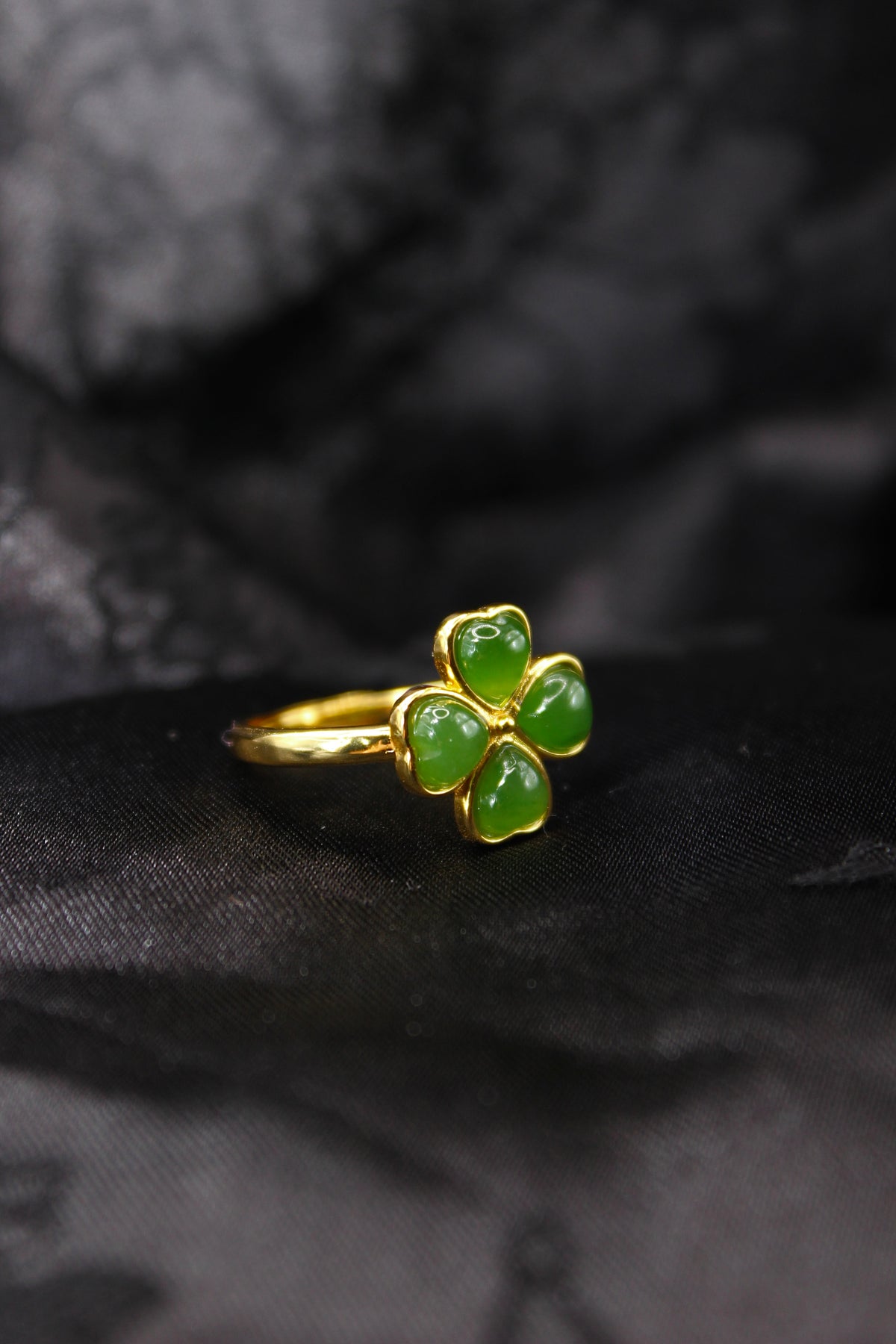 Clover Jade Ring