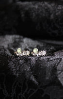 Flower Bed Jade Earrings