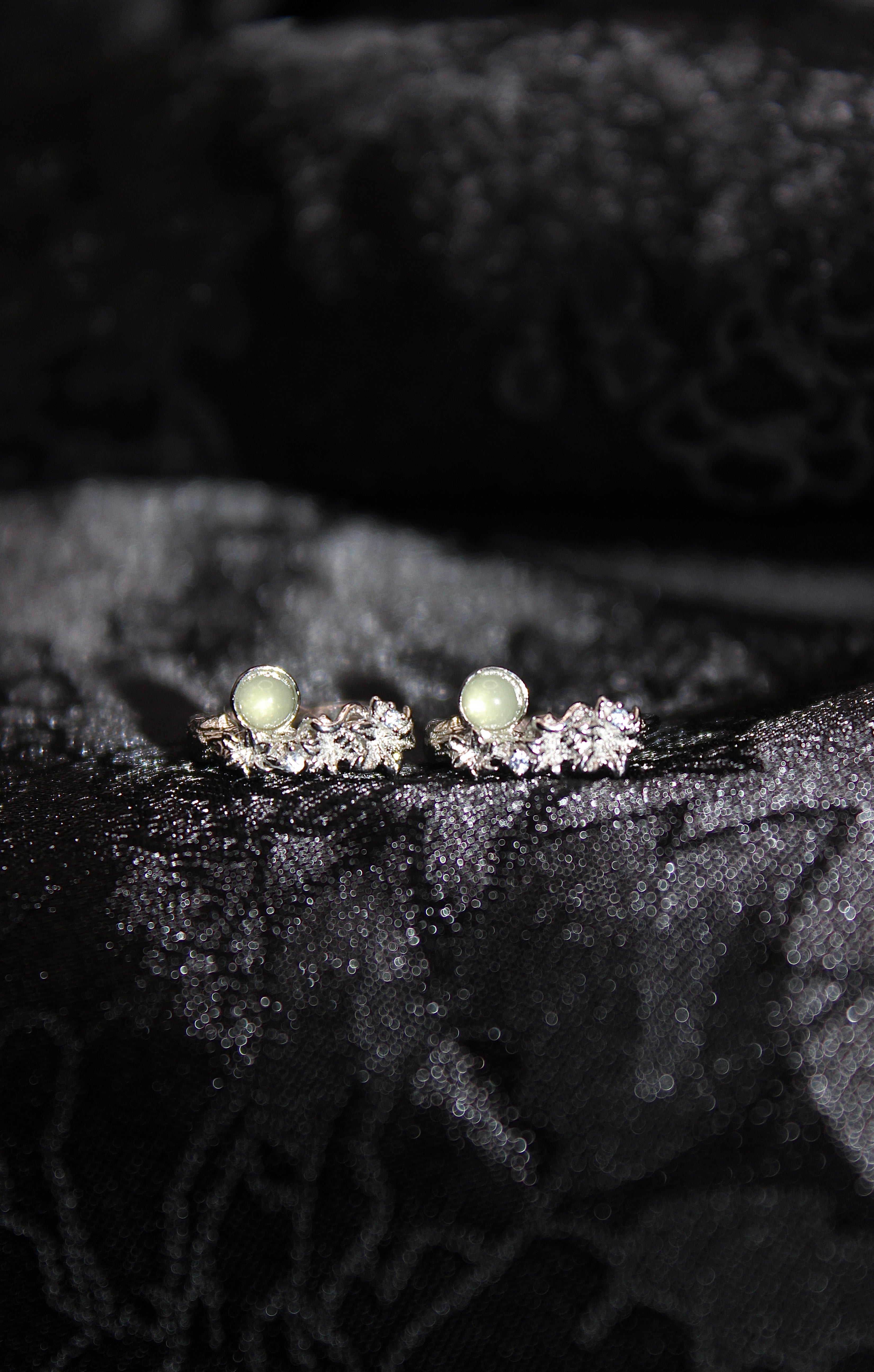 Flower Bed Jade Earrings