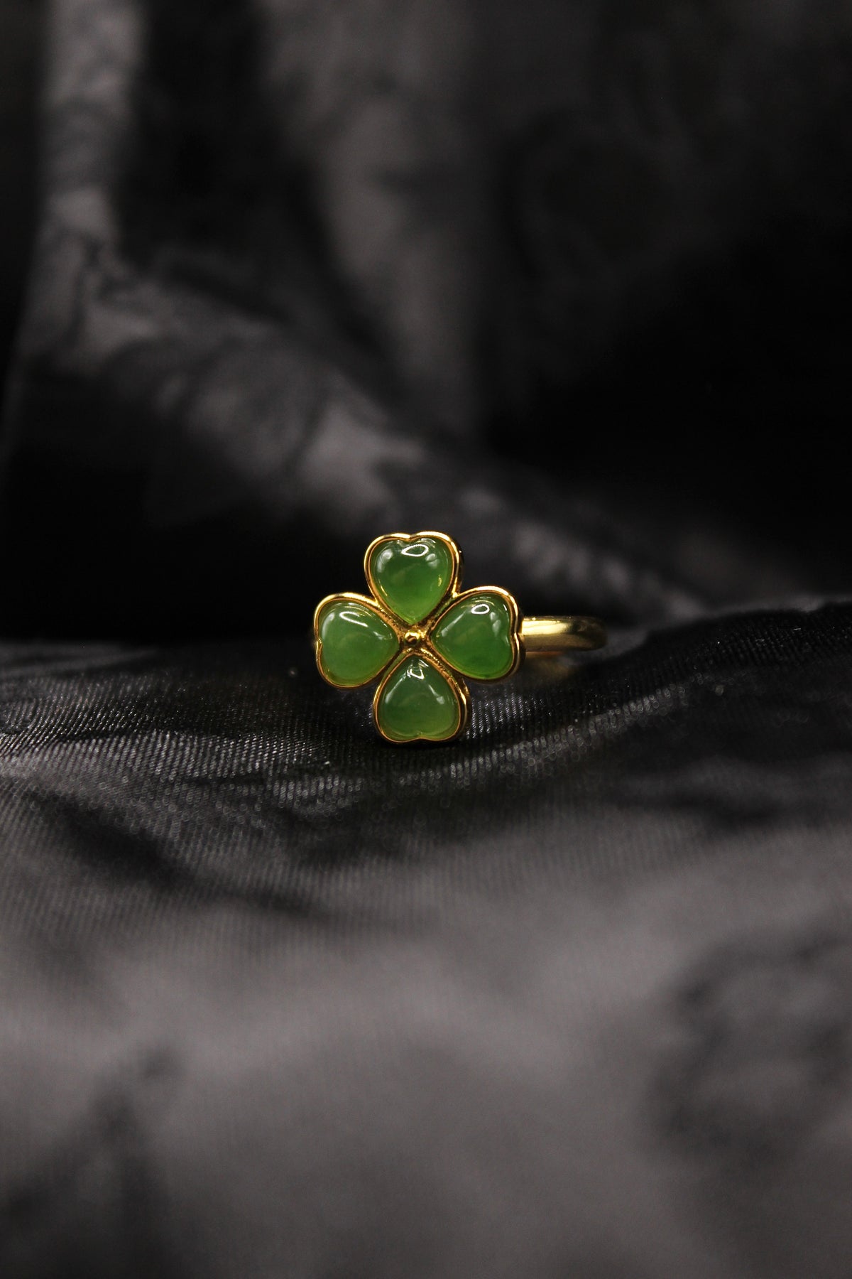 Clover Jade Ring
