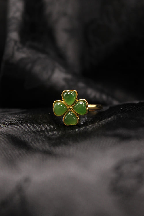 Clover Jade Ring