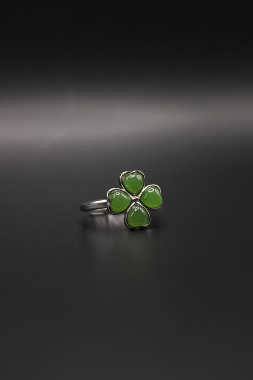 Clover Jade Ring