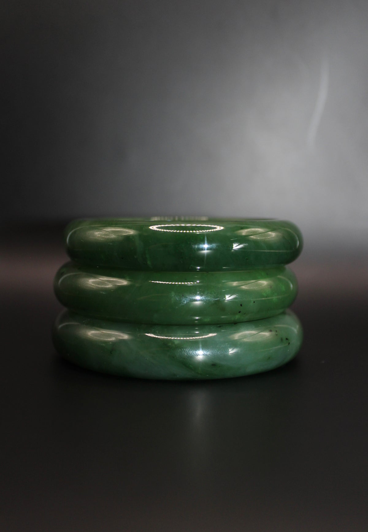 Thick Green Jade Bangle