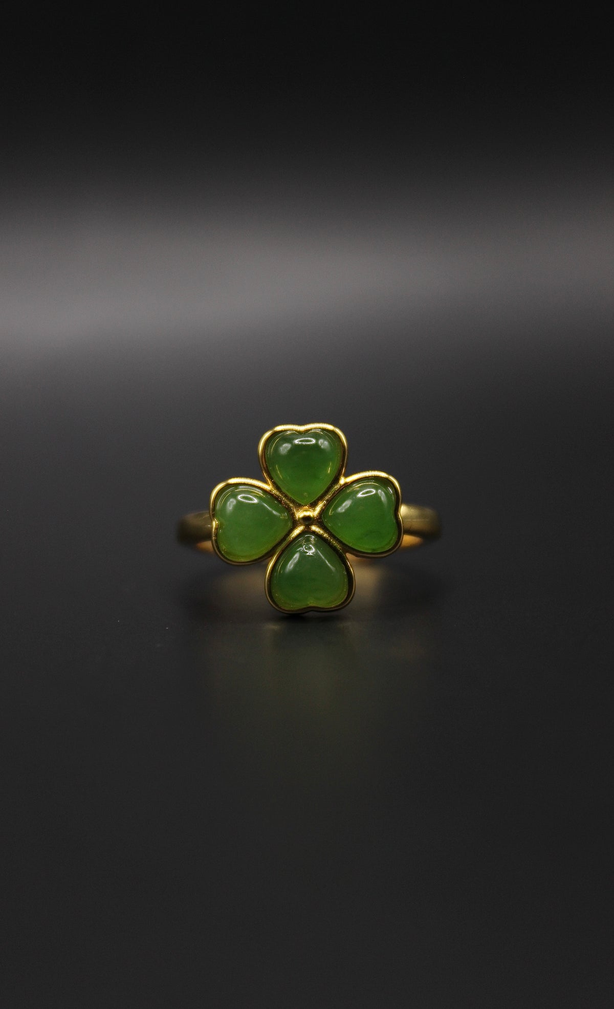 Clover Jade Ring
