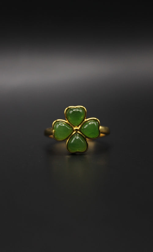 Clover Jade Ring