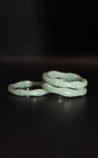 Bamboo Textured Jade Ring