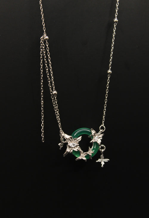Lantana Camara Jade Necklace - Green Jade