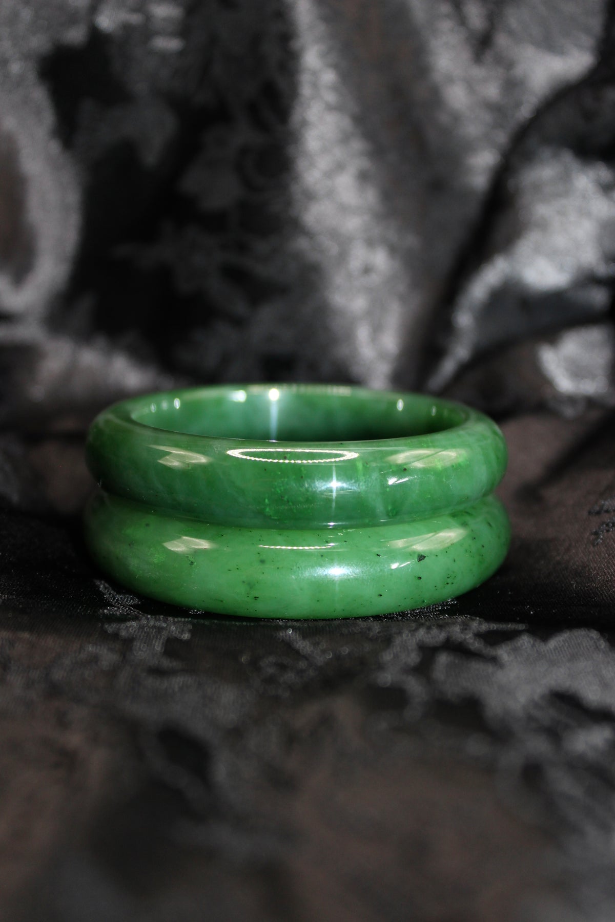 Thick Green Jade Bangle