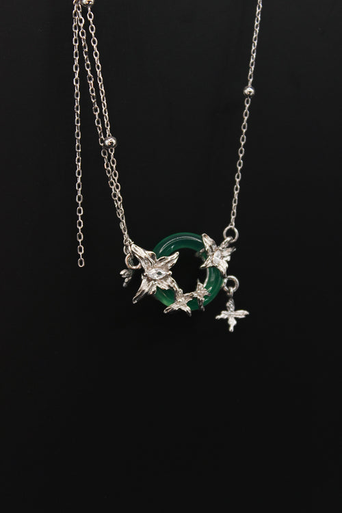Lantana Camara Jade Necklace - Green Jade