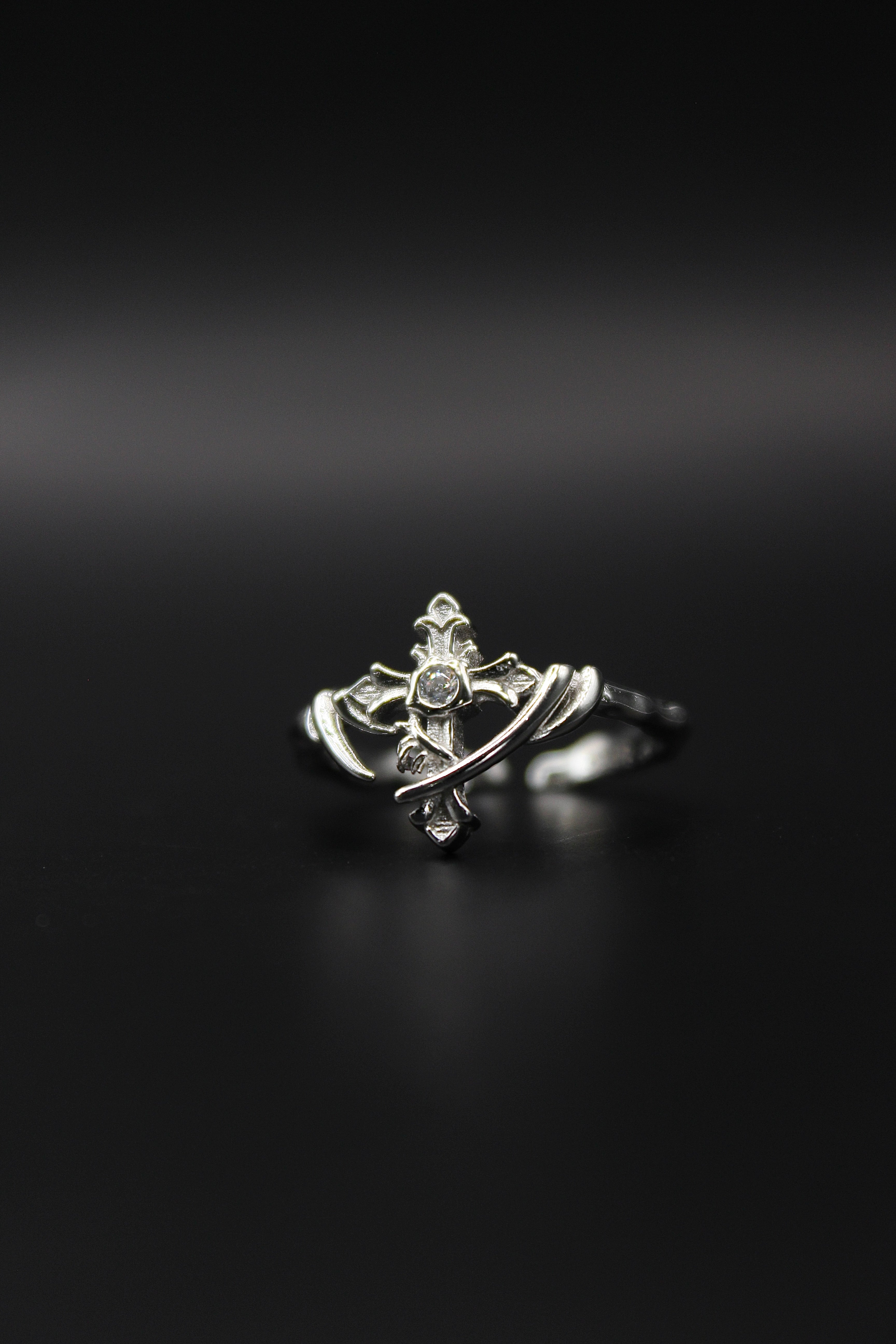 Veil Cross Ring