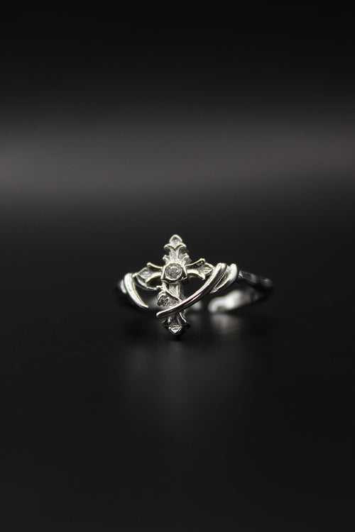 Veil Cross Ring
