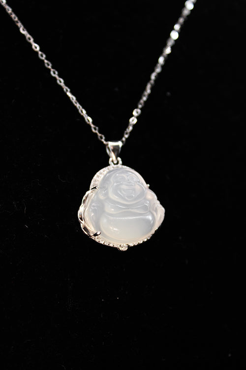 White Buddha Jade Necklace