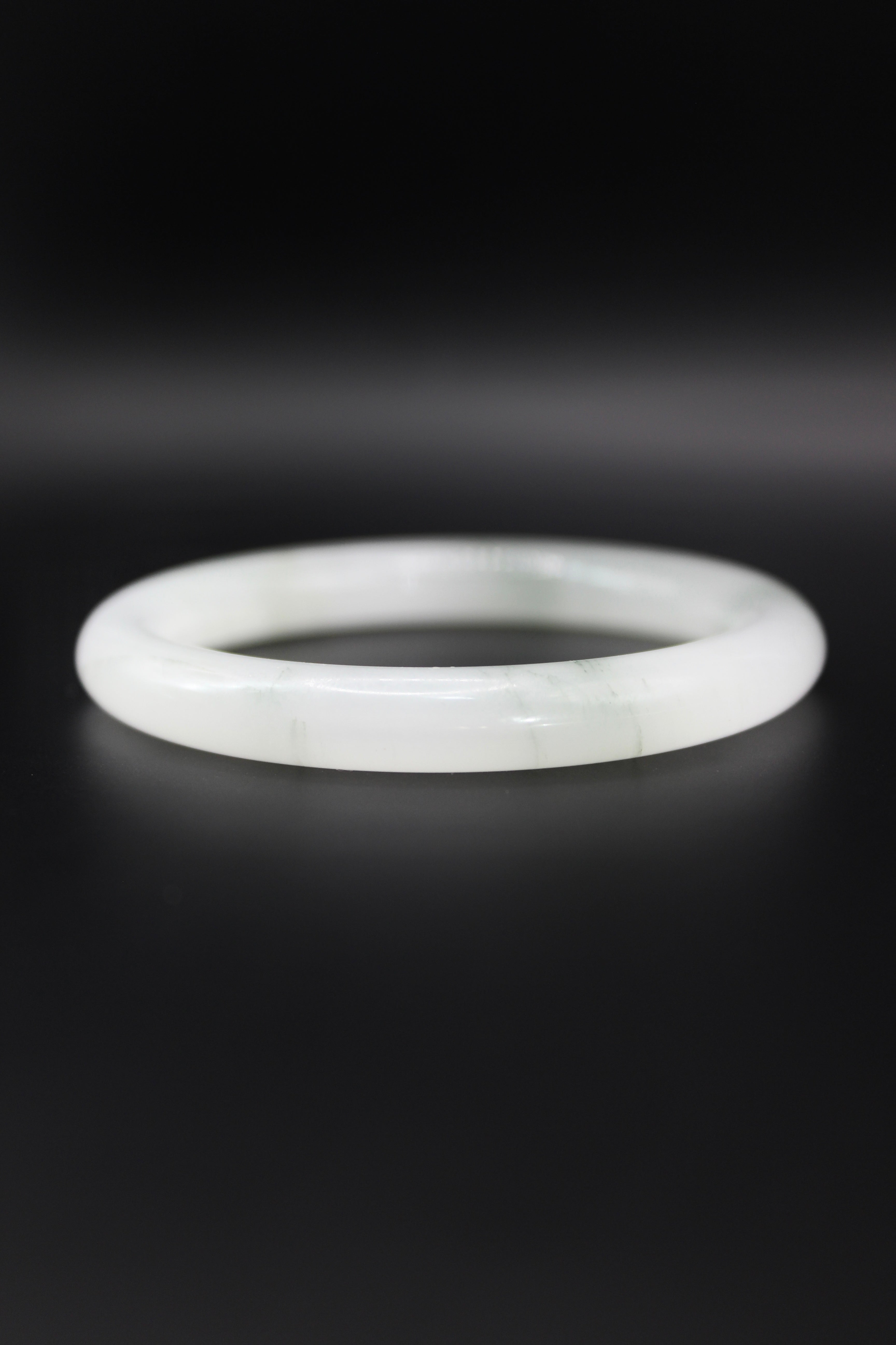 Moon Veil Bangles – White Jade Bangle Bracelet | Kahlua Jade