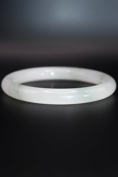 Moon Veil Bangles – White Jade Bangle Bracelet | Kahlua Jade