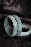Phoenix Engraved Jade Bangle