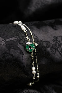 Lonomia Caterpillar Bracelet - Green Jade