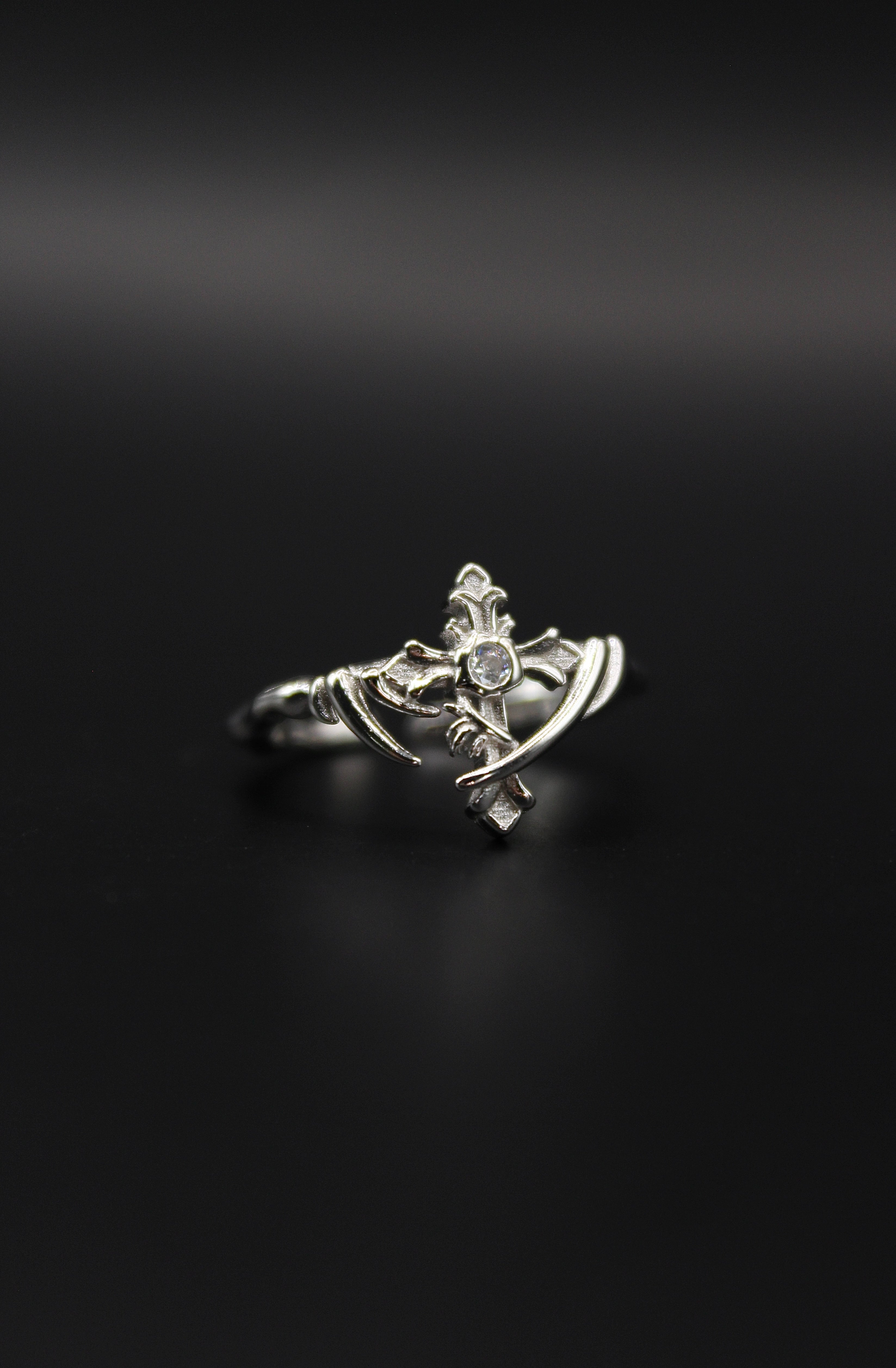 Veil Cross Ring