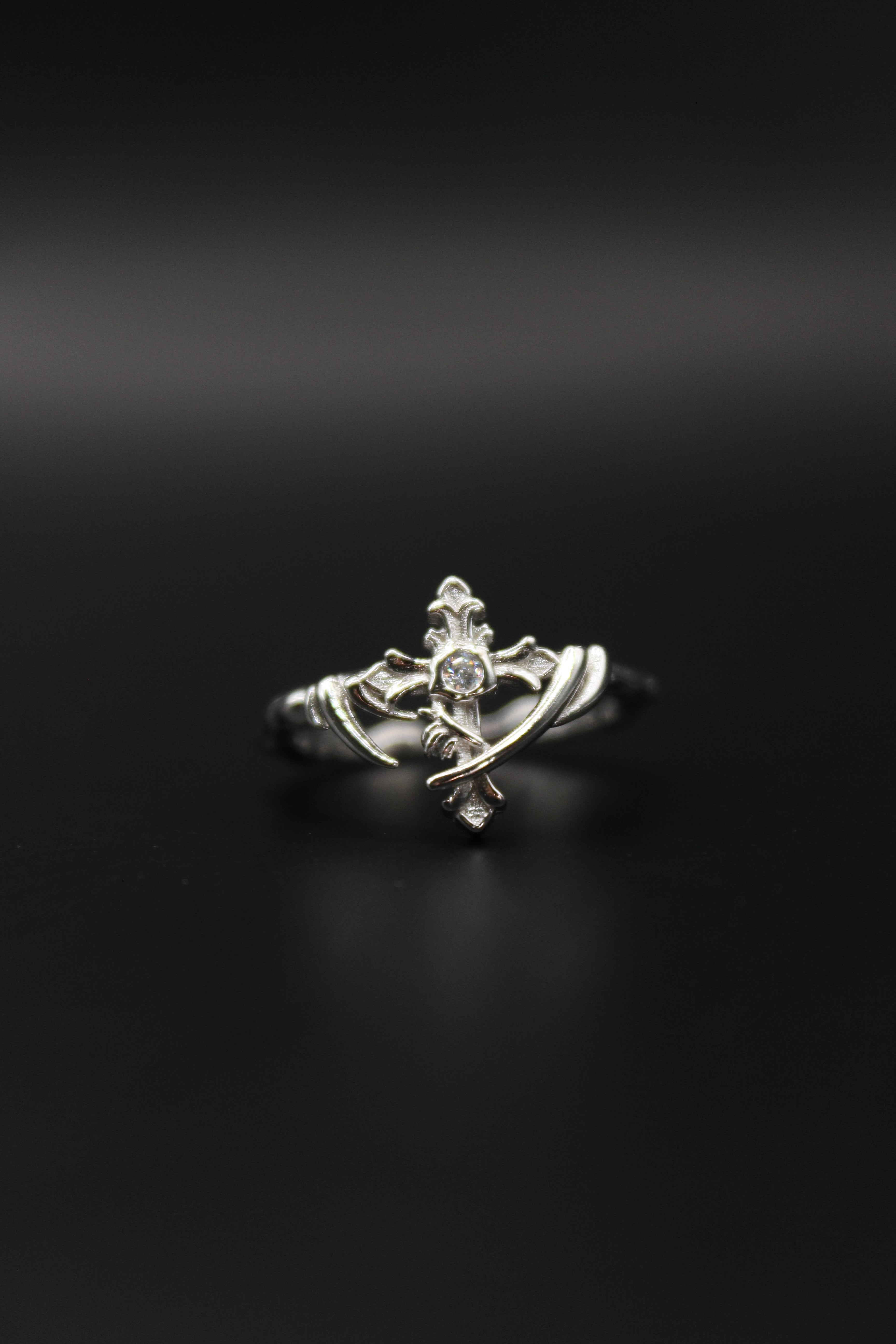 Veil Cross Ring