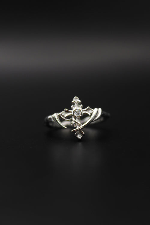 Veil Cross Ring