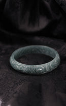 Phoenix Engraved Jade Bangle