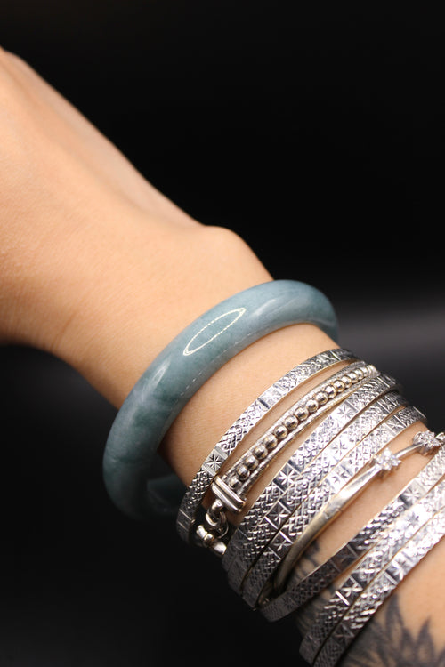 Blue Haze Jade Bangle