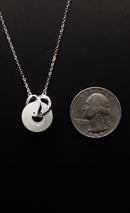 Double Ring Jade Donut Necklace
