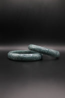 Phoenix Engraved Jade Bangle