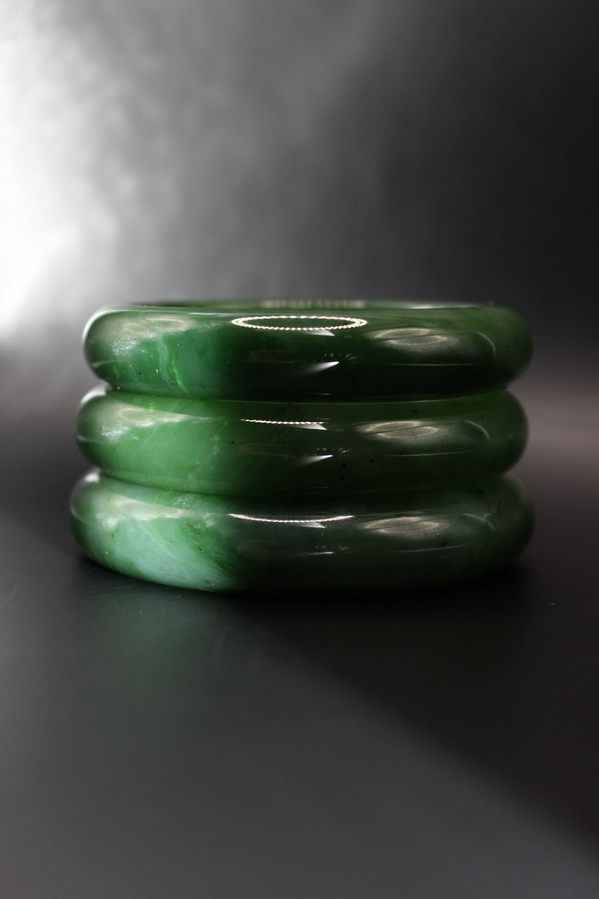 Thick Green Jade Bangle