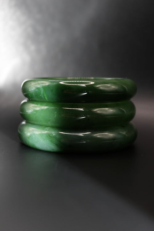 Thick Green Jade Bangle