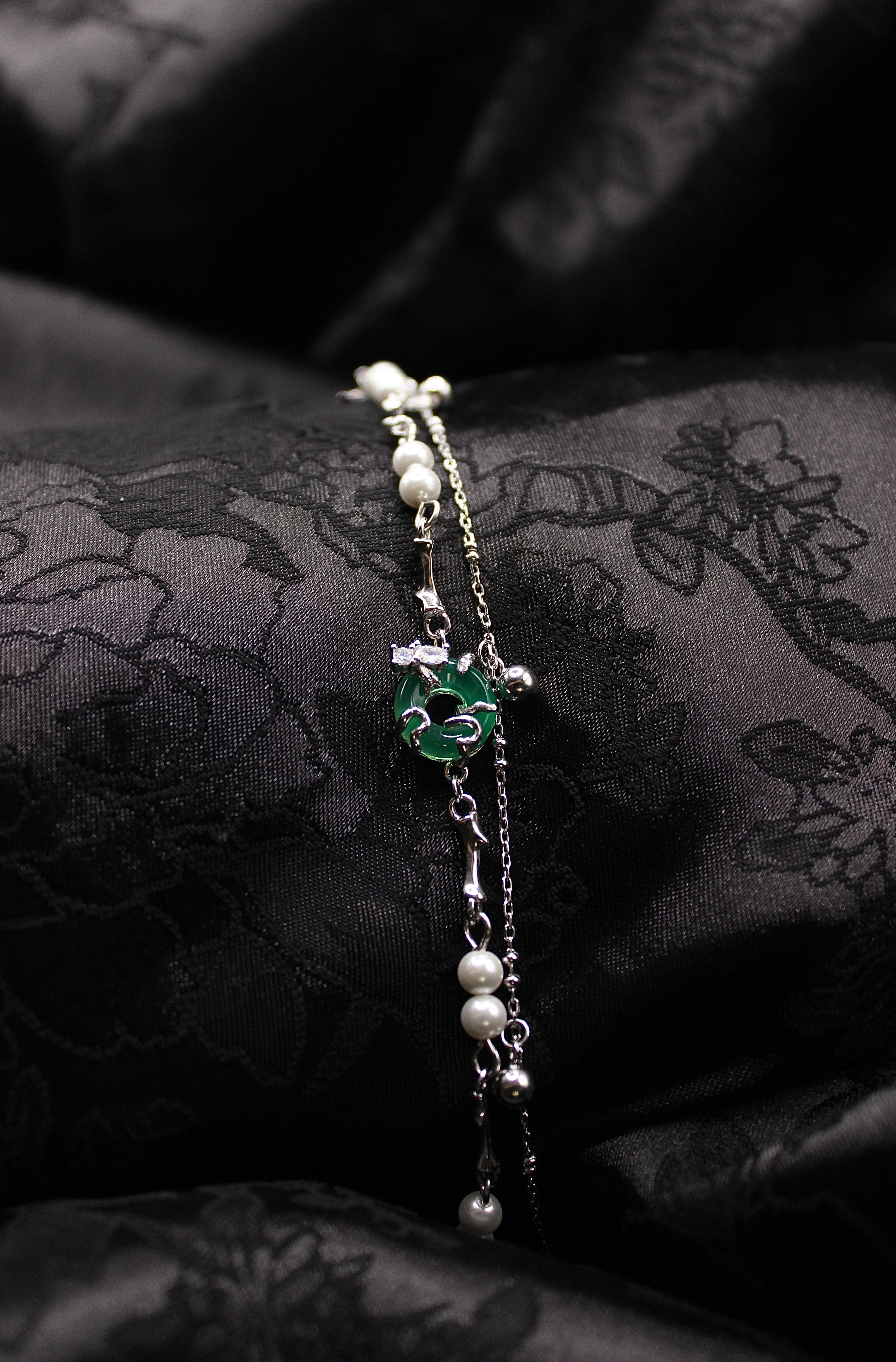 Lonomia Caterpillar Bracelet - Green Jade