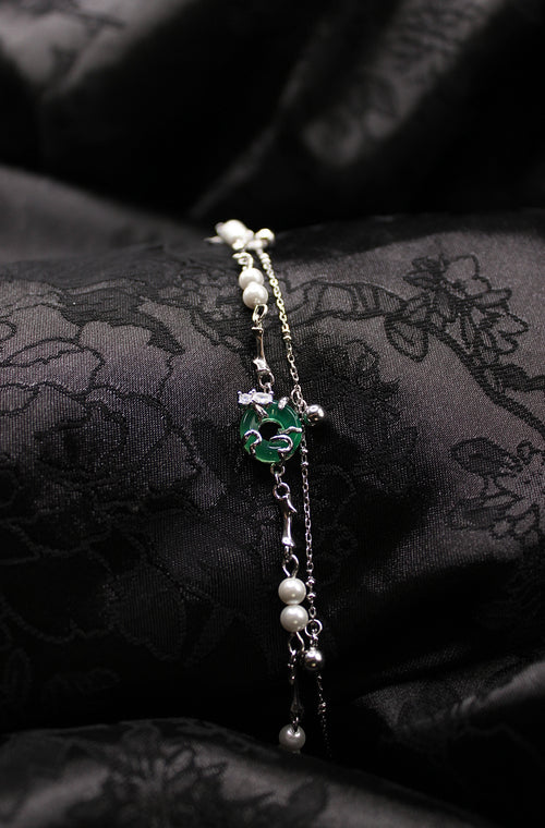 Lonomia Caterpillar Bracelet - Green Jade
