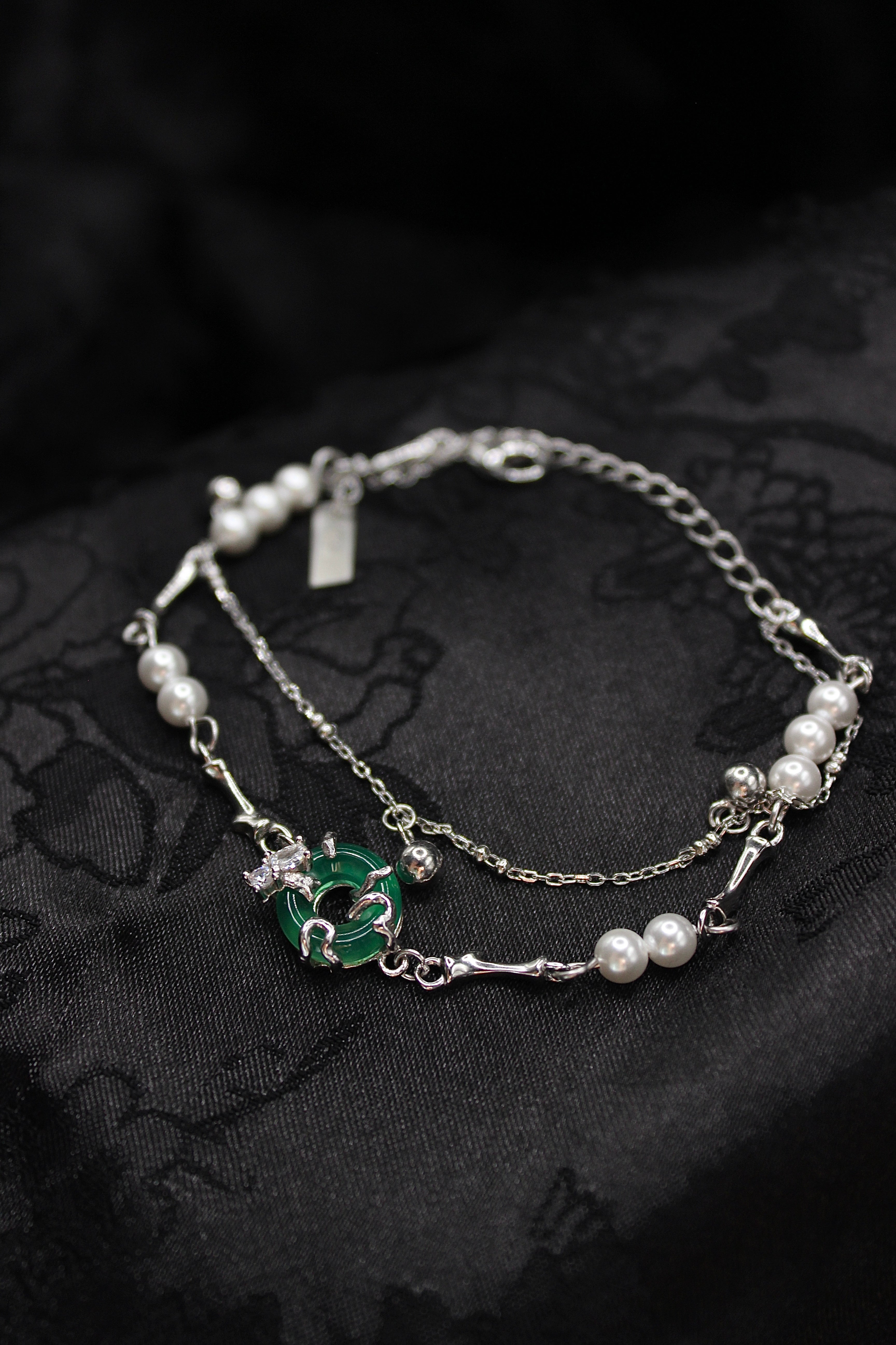 Lonomia Caterpillar Bracelet - Green Jade